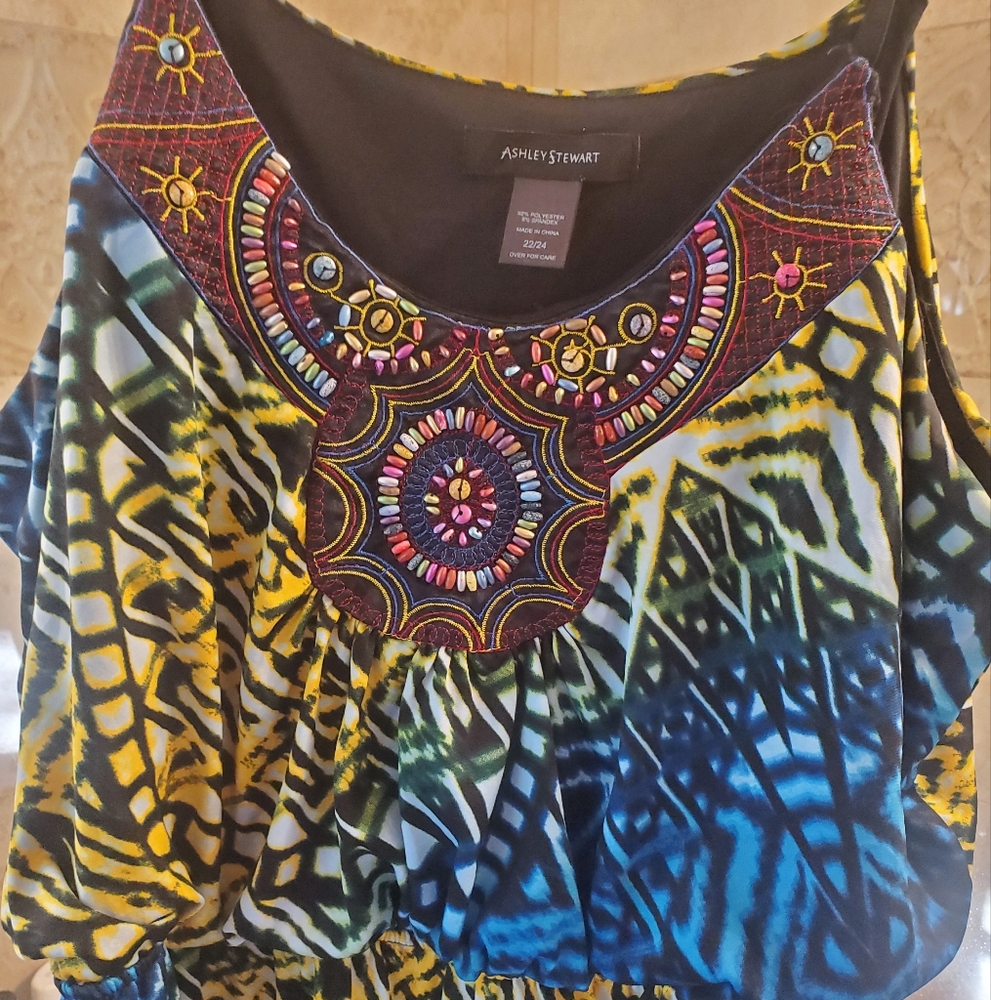 Ashley Stewart Resort Style Dress 22/24 - Picture 2 of 4